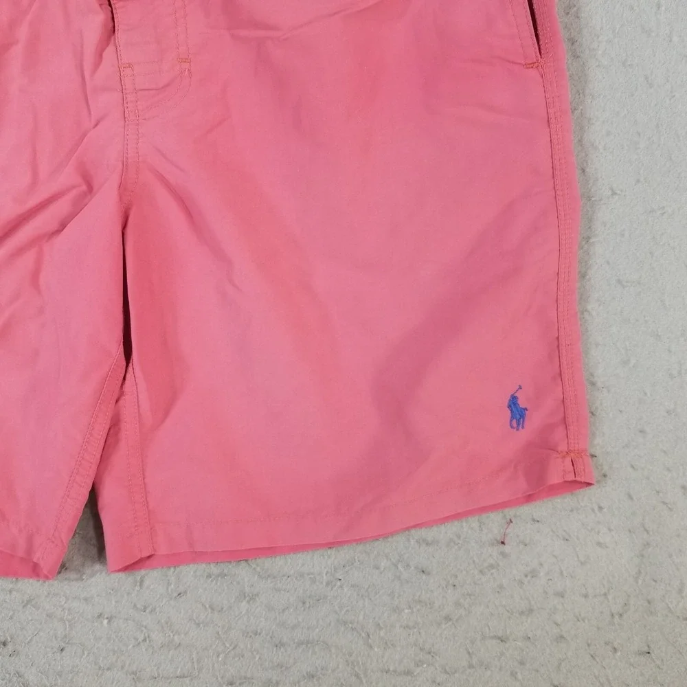 Polo Ralph Lauren board shorts bathing suit cargo pocket men's large pink nylon